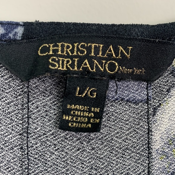 Christian Siriano Floral Knee Length Short Sleeve Summer Dress w Pleated Back - Picture 8 of 9